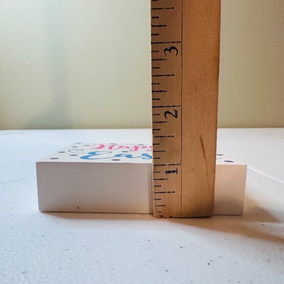 HAPPY EASTER Easter wood block sign Easter decoration tiered tray polka dots - Picture 4 of 9